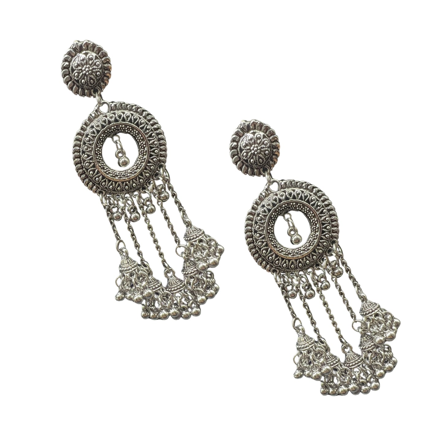 Aanya Silver Oxidized Earrings