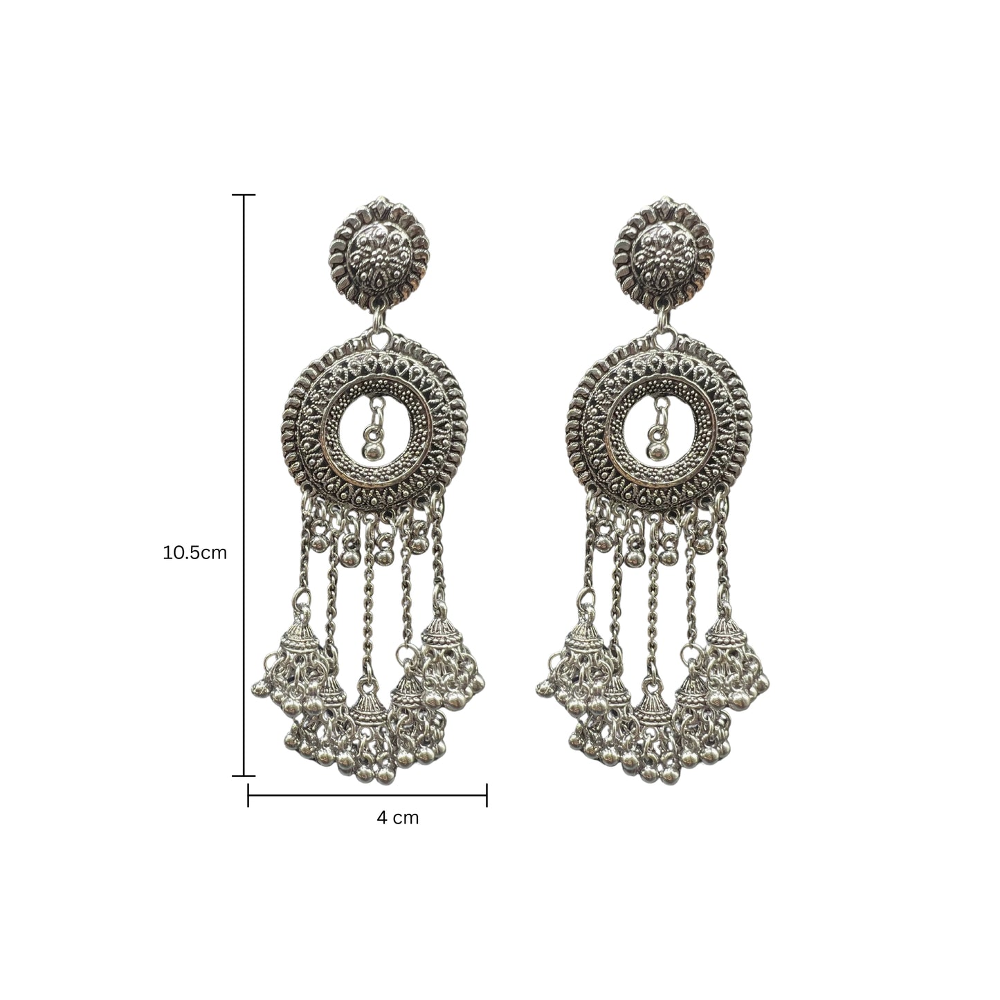Aanya Silver Oxidized Earrings