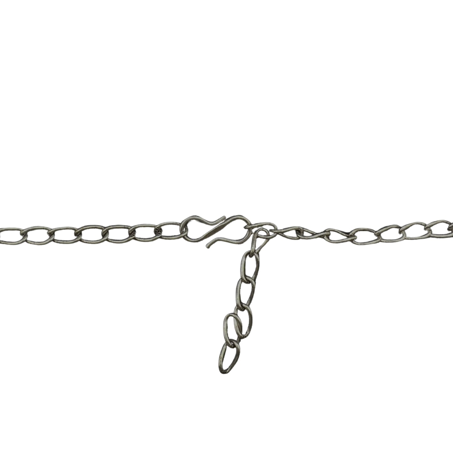 Saaj Falak Floral Blue Oxidised Silver Polish Choker Necklace Set