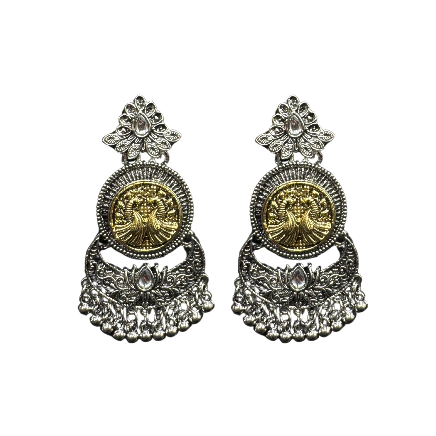 Saaj Saanvi Dual-Tone Jhumkas