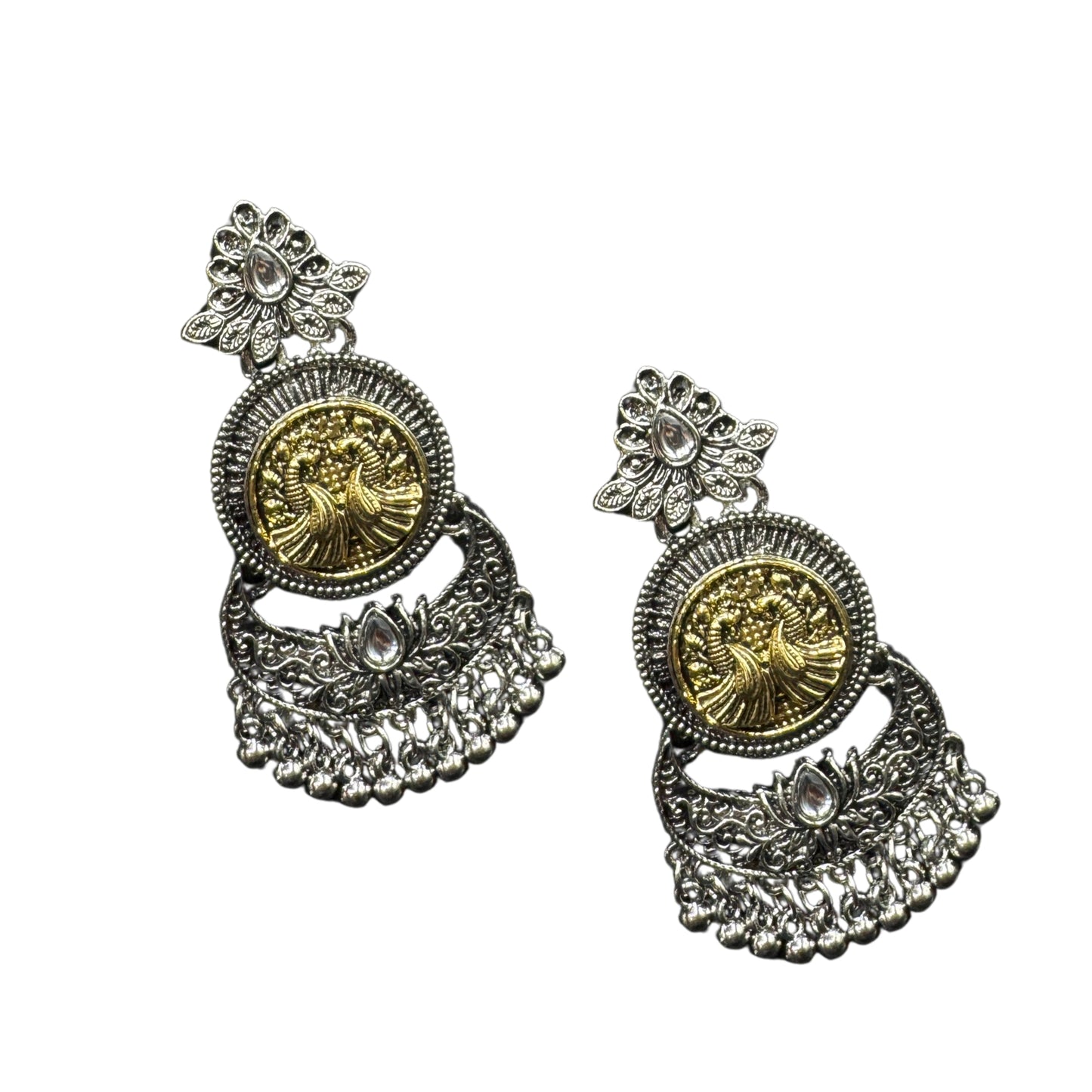 Saaj Saanvi Dual-Tone Jhumkas