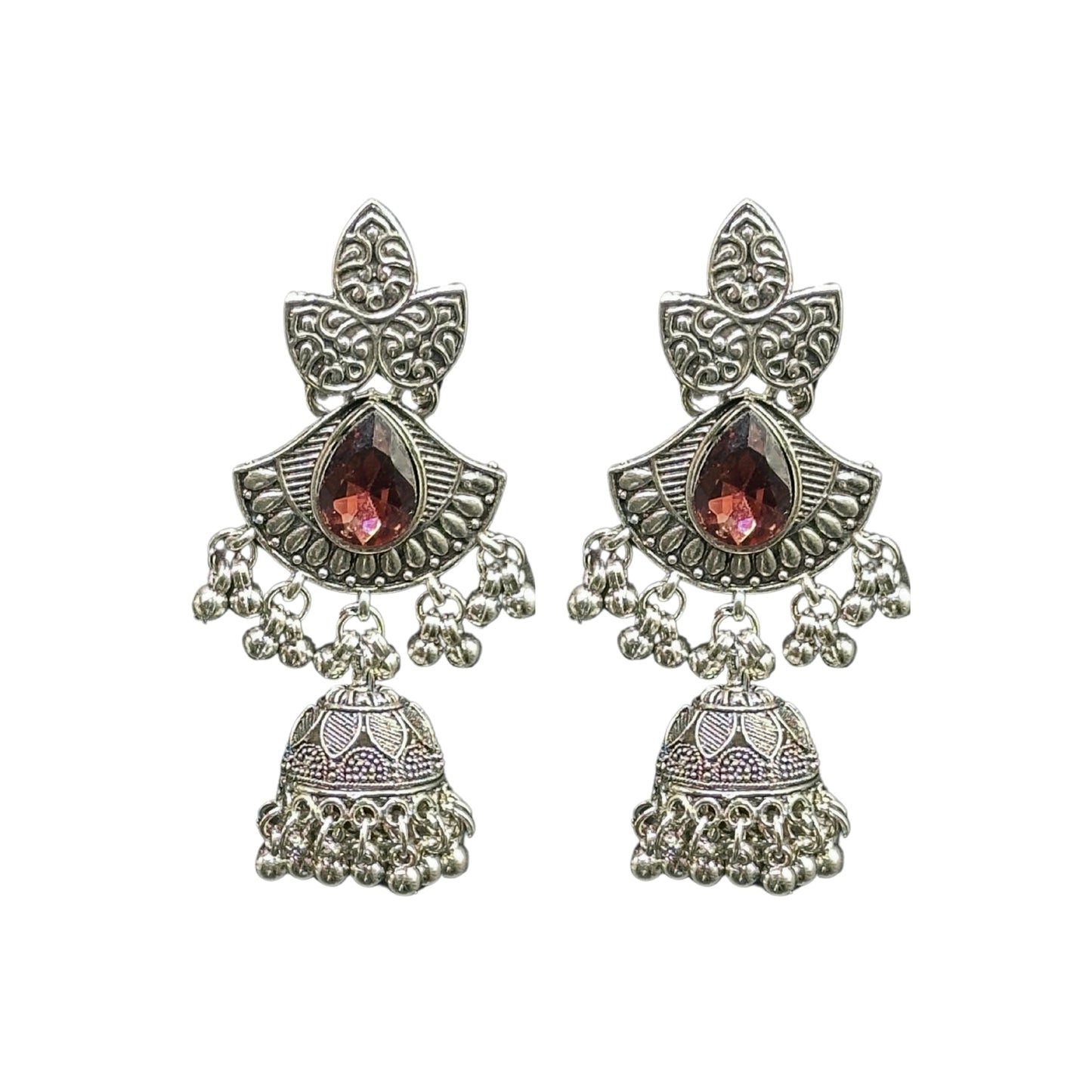 Kirti Silver Oxidized Earrings