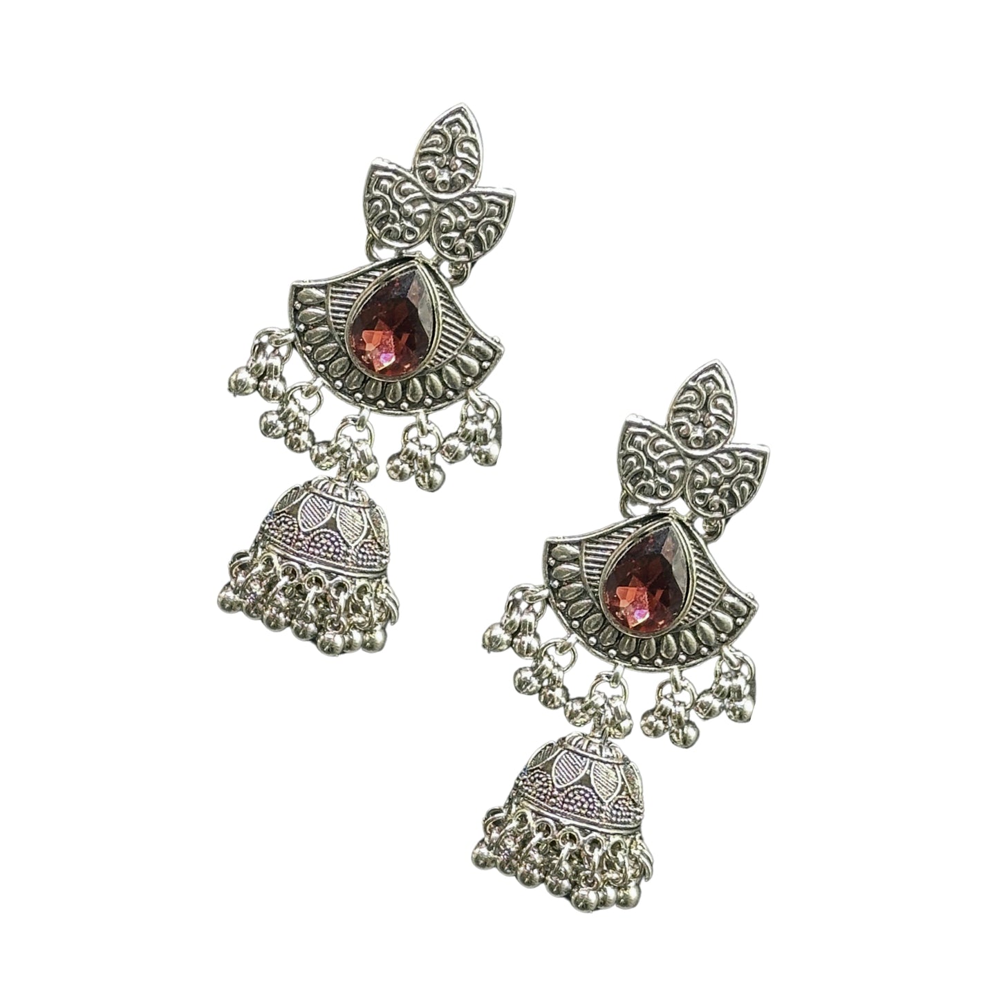 Kirti Silver Oxidized Earrings