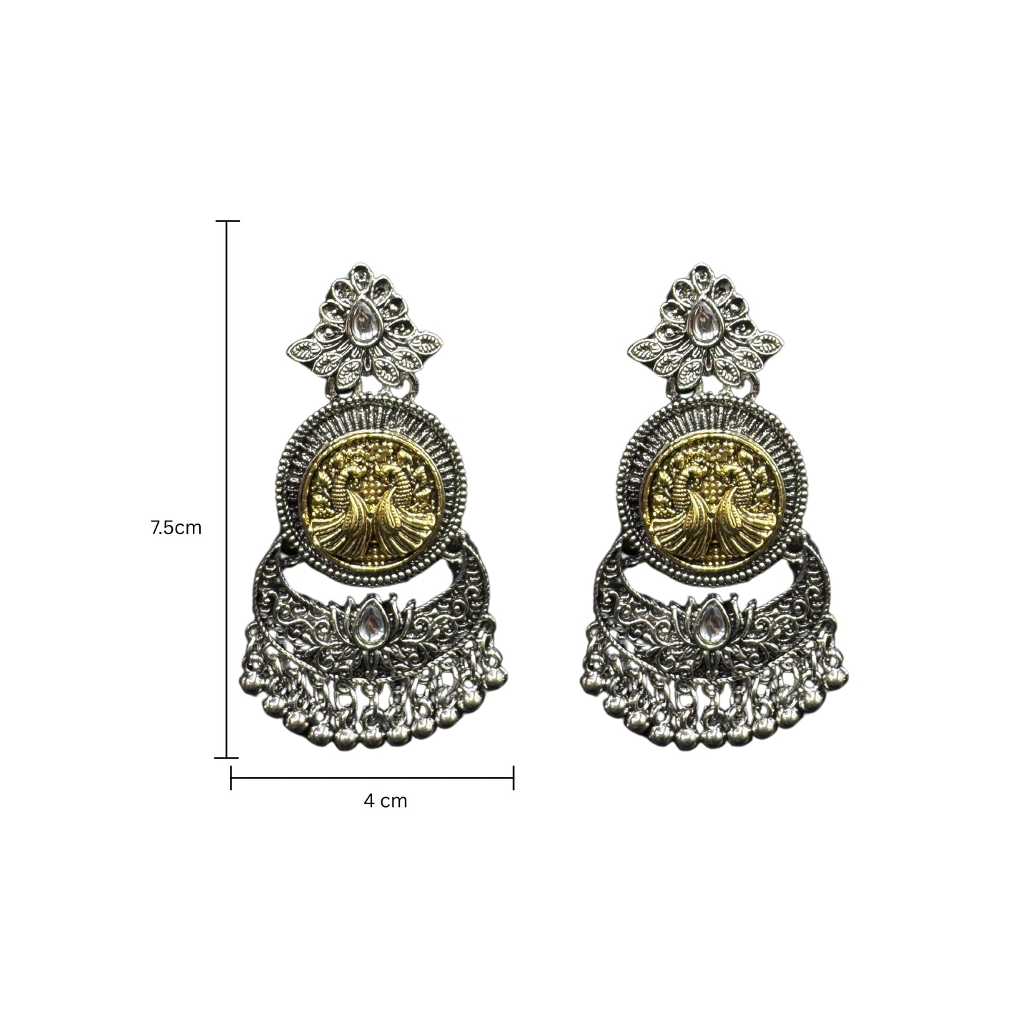 Saaj Saanvi Dual-Tone Jhumkas