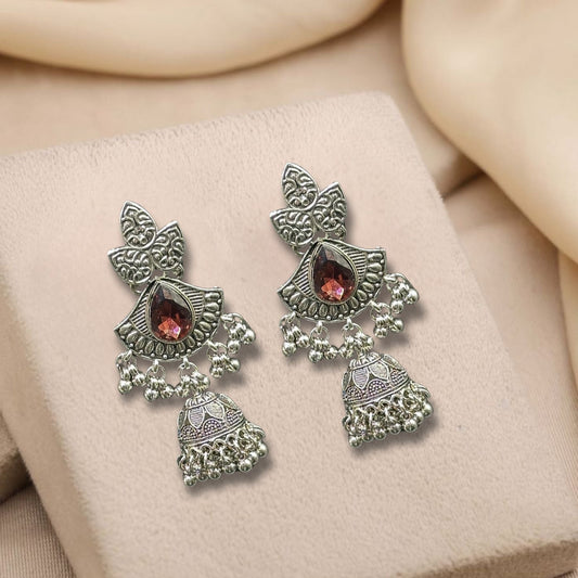 Kirti Silver Oxidized Earrings