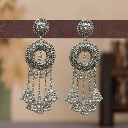 Aanya Silver Oxidized Earrings